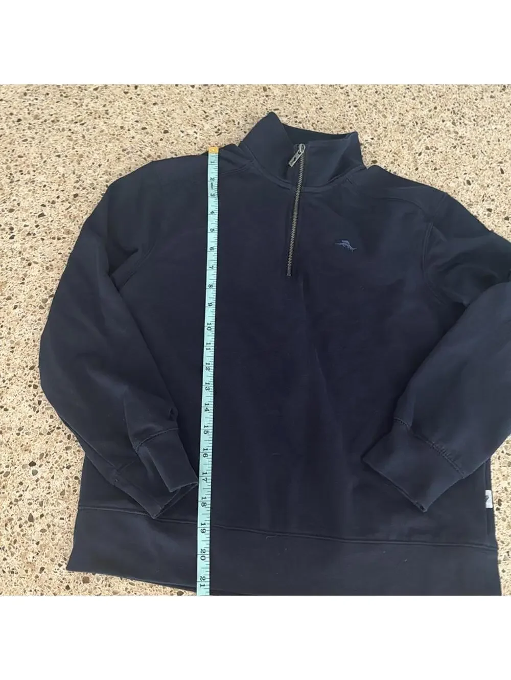 Tommy Bahama youth quarter zip navy top size medium size 10 to 12